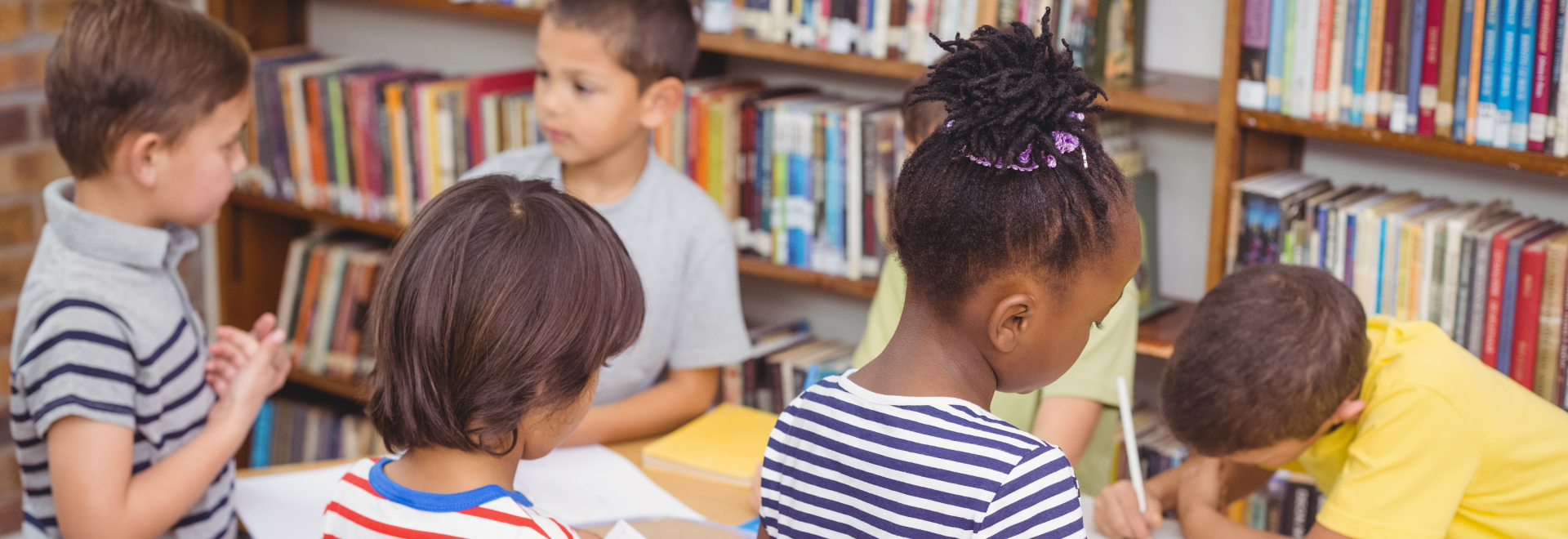 Children in a library