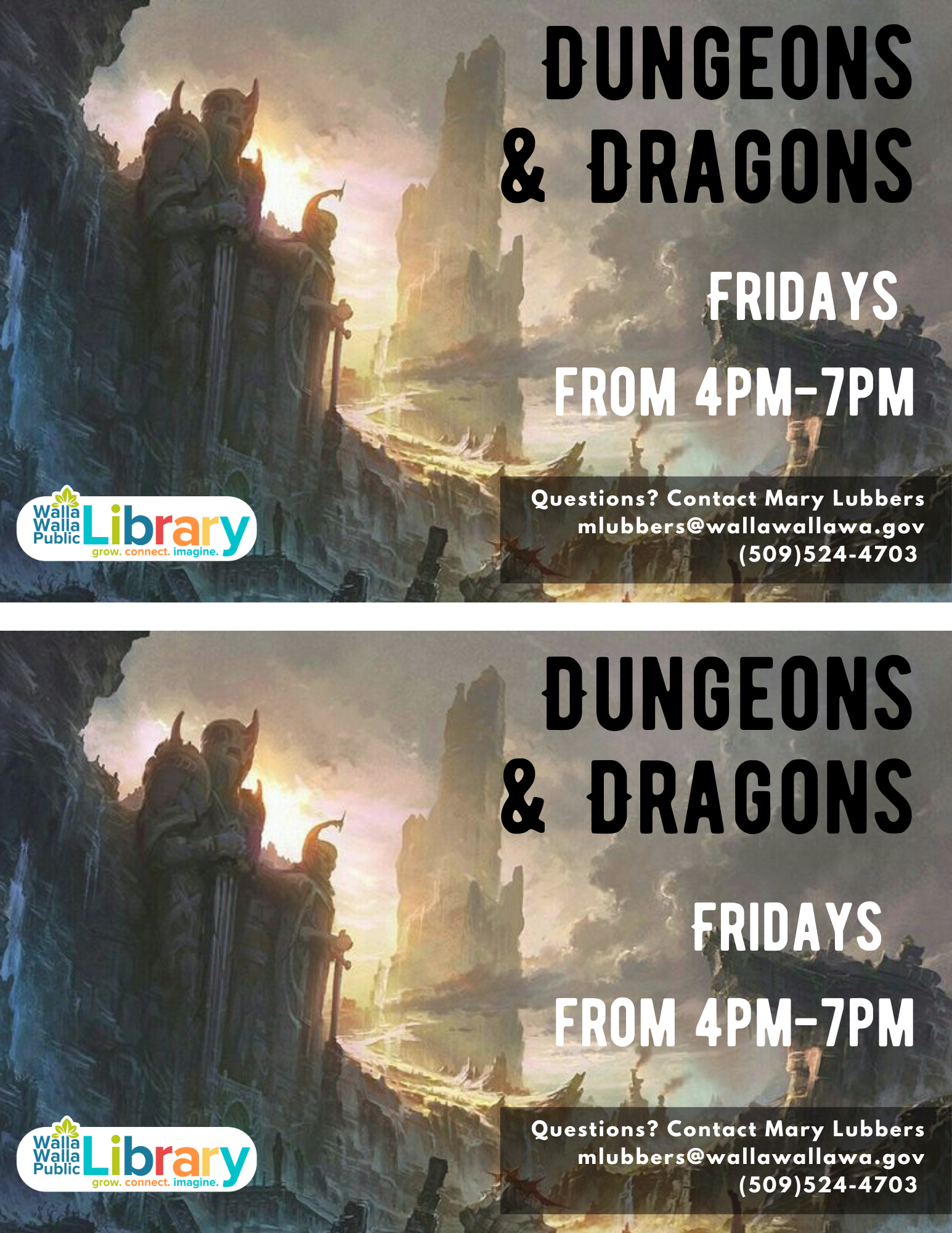 Dungeons & Dragons Fridays 4-7PM